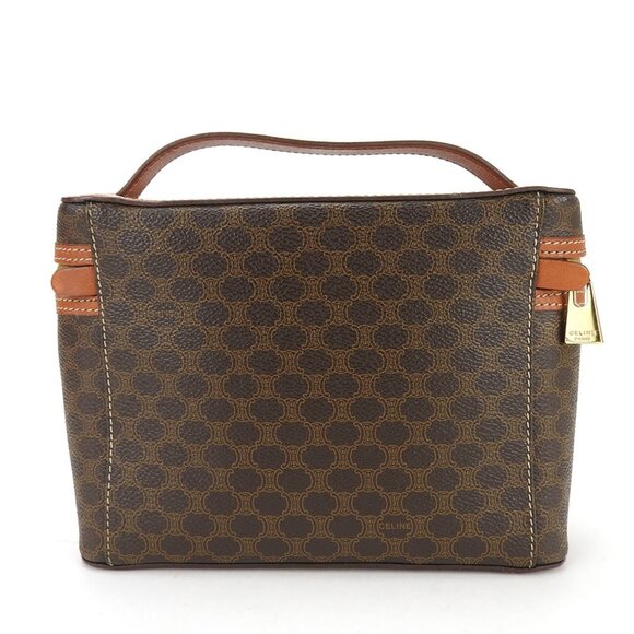 CELINE Brown Leather Vanity Bag - Picture 3 of 11